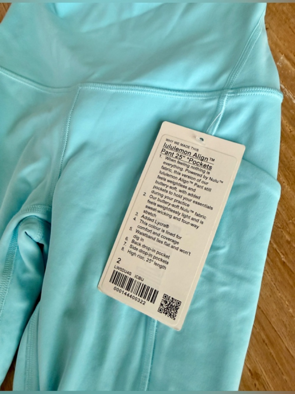 Lululemon Align Pant 25” Pockets Leggings Icing Blue 🩵 - Size 2